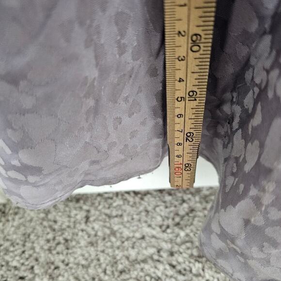 Topshop Heart Jacquard Slip Dress Womens Size 10 Purple Silky Maxi Fairy Elegant - Picture 7 of 12